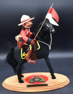 1994 Annalee Mountie Figure with Horse on Base