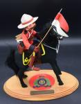 1994 Annalee Mountie Figure with Horse on Base