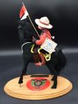1994 Annalee Mountie Figure with Horse on Base