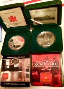 1985 Moose & 1998 RCMP Silver Coins