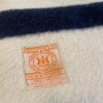 Vintage Hudson Bay White/Multi Blanket from 50s/60s