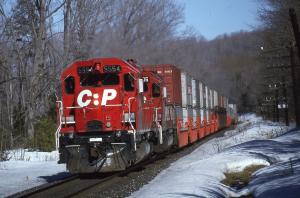 Canadian Pacific Railroad Train Locomotive Photo Slide