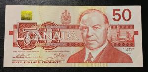 1988 Canadian $50 Bill - Thiessen-Crow Signature