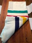 Hudson’s Bay Vintage 6 Point 100% Wool Blanket 92”x95” HBC Queen/King Gold Label