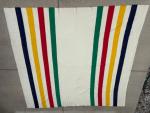 Hudson’s Bay Vintage 6 Point 100% Wool Blanket 92”x95” HBC Queen/King Gold Label