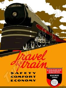 Canadian Pacific Railway Train Vintage Metal Sign