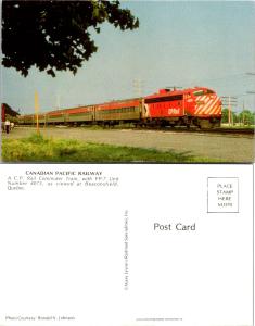 Vintage Canadian Pacific Railway Postcard from Quebec