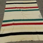 Hudson’s Bay Vintage Striped Wool Blanket 81 x 66