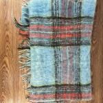 Vintage Hudson Bay Tartan Blanket - Blue Red Plaid