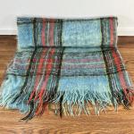 Vintage Hudson Bay Tartan Blanket - Blue Red Plaid