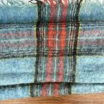 Vintage Hudson Bay Tartan Blanket - Blue Red Plaid