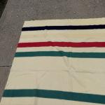 Hudson’s Bay Vintage Striped Wool Blanket 81 x 66