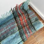 Vintage Hudson Bay Tartan Blanket - Blue Red Plaid