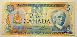 1979 Bank of Canada $5 Vintage Note