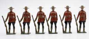 Six Vintage Canadian RCMP Mountie Figurines