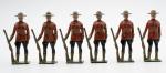 Six Vintage Canadian RCMP Mountie Figurines