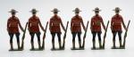 Six Vintage Canadian RCMP Mountie Figurines