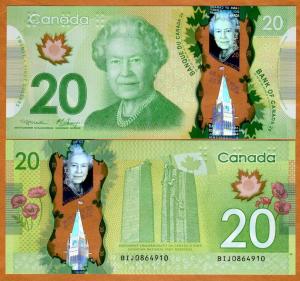 2012 $20 Bank of Canada Polymer Note