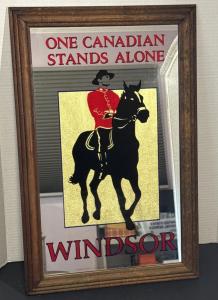 Windsor Canadian Whiskey Vintage Bar Mirror 22" X 14