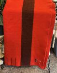 Hudsons Bay Vintage Red Wool Blanket 82 x 66