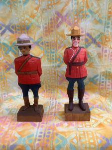 Set of Two Vintage Canadian Mountie Figurines
