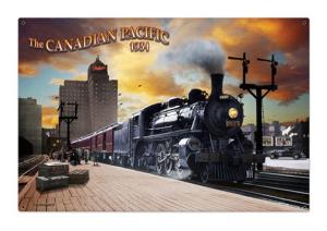 Canadian Pacific Vintage Metal Sign Decor