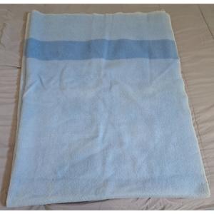 Hudsons Bay Co. Vintage Blue Wool Blanket 72x90