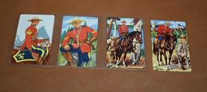 Set of 4 Vintage Canadian Mountie Playing Cards