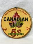 Canadian Club Cigar Vintage Fan Pull Sign