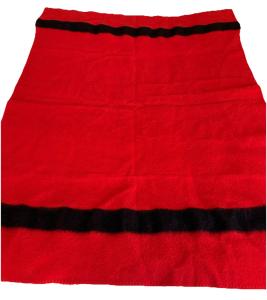 Hudsons Bay Vintage Red and Black Wool Blanket