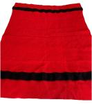 Hudsons Bay Vintage Red and Black Wool Blanket