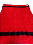 Hudsons Bay Vintage Red and Black Wool Blanket