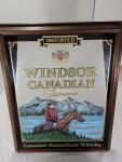 Windsor Canadian Whiskey Framed Advertising Mirror Sign