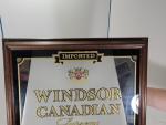 Windsor Canadian Whiskey Framed Advertising Mirror Sign