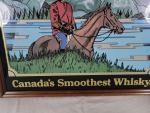 Windsor Canadian Whiskey Framed Advertising Mirror Sign