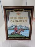 Windsor Canadian Whiskey Framed Advertising Mirror Sign