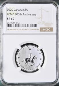 2020 Canada Silver $5 RCMP Anniversary Coin