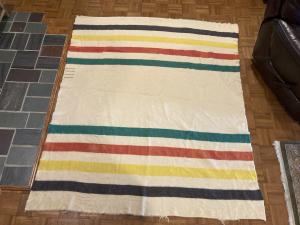 Hudson Bay Vintage Four Point Wool Blanket