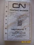 Canadian National Railroad Timetable #7 - October 2015