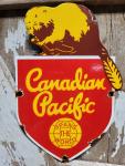 Vintage Canadian Pacific Railway Porcelain Train Sign
