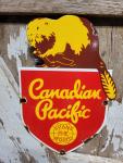 Vintage Canadian Pacific Railway Porcelain Train Sign