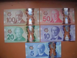 Canadian Uncirculated Polymer Banknotes Set