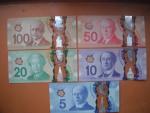 Canadian Uncirculated Polymer Banknotes Set
