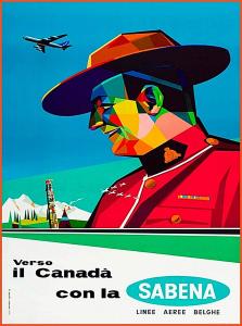 Vintage Canada Mountie Travel Poster Art Print