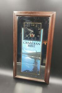 Canadian Mist Whiskey Vintage Mirror Clock