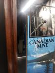 Canadian Mist Whiskey Vintage Mirror Clock