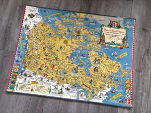 1969 Hudson's Bay Co Vintage Pictorial Map