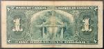 1937 Canada One Dollar Banknote - Vintage Collectible