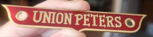 Vintage Brass Enamel Union Peters Sign