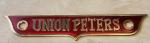 Vintage Brass Enamel Union Peters Sign